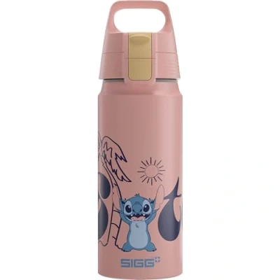 Abbildung von SIGG Alu Trinkflasche Kinder WMB ONE Stitch Für Kohlensäurehaltige Getränke Geeignet Auslaufsicher Federleicht BPA frei Klimaneutral Zertifiziert Playful Peach 0,6L