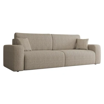Abbildung von Mirjan24 Schlafsofa mit 2 Bettkästen Pixalo Cord, Couch Schlaffunktion 3 Sitzer Sofa, Bettsofa Polstersofa Couchgarnitur (Poso 02)