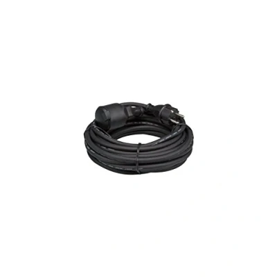Abbildung von Perel Verlängerungskabel, H05RR F 3G1.5, 10 m, 16 A/230 V, 3680 W, Typ E/F, IP44, Gummi, schwarz