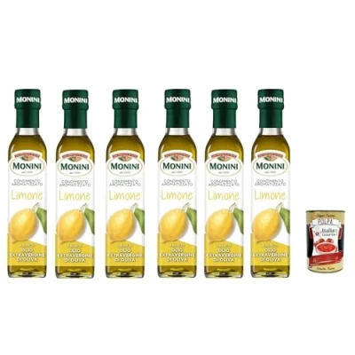 Abbildung von 6x Monini Gewürz auf Basis von nativem Olivenöl extra mit Zitronengeschmack 250ml + Italian Gourmet polpa 400g