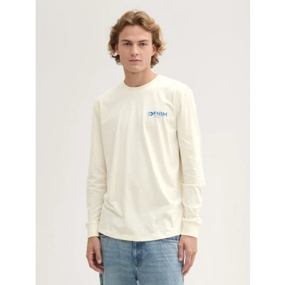 Abbildung von TOM Tailor Denim Langarmshirt, Herren, Größe: Medium, Wool white