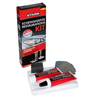 Abbildung von Scheinwerfer Restaurations Kit, Versiegelung und Politur, 19 teiliges Set. Macht Matte klar transparent