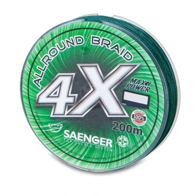Abbildung von Saenger 4x Allround Braid 200m 0,38mm Geflochtene Schnur