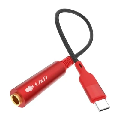 Abbildung von J&amp;D USB C zu 6,35 mm TS Buchse Audiokabel, Mikrofonkabel mit Nylongeflecht für Audioaufnahmen, Bass, Elektronisches Klavier, Schlagzeug, Kompatibel iPhone 15/15 Plus/15 Pro/15 Pro Max