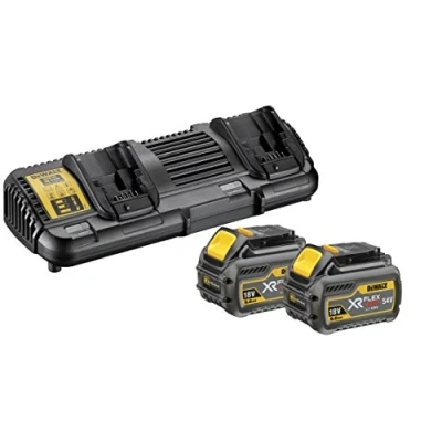 Abbildung von DeWALT DCB132T2 QW, Batterie &amp; Ladegerät Set, Lithium Ion (Li Ion), 4 Ah, 18 V, DeWalt, Schwarz, Gelb