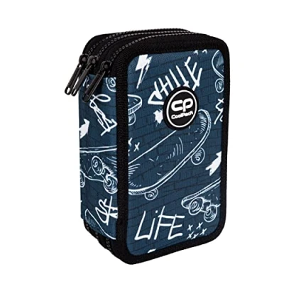 Abbildung von GOLDKIDS Federmäppchen Federtasche 3 fache Federmappe Street Life, (46 teilig gefüllte Schüleretui Stifte und, 1 tlg., Pinsel inkl. Aufgabenheft Federbox Etui), Stiftetasche Schlamper Etui Schul