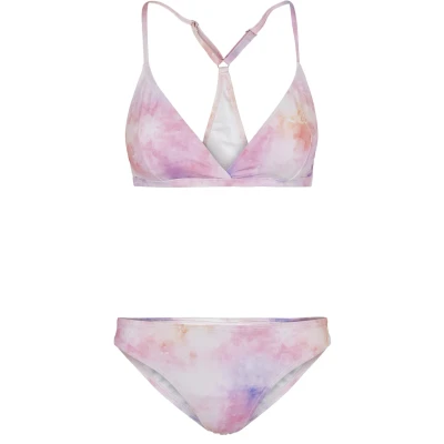 Abbildung von Urban Classics Ladies TIE DYE Triangle BACK Bikini Bikini, Damen, Größe: XL, Pink multicolor