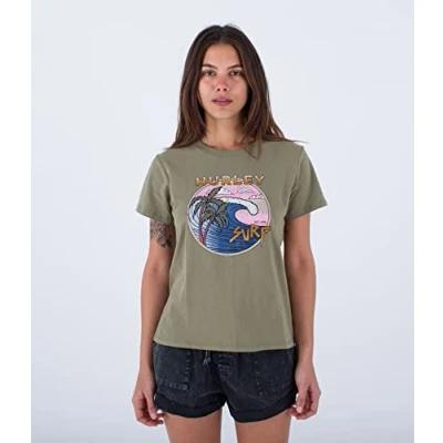 Abbildung von Hurley meta Sportswear LLC Damen Surf Classic Tee Tshirt, Taupe, XS