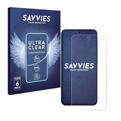 Abbildung von Savvies 6 Stück Schutzfolie für Samsung Galaxy M35 Displayschutz Folie Ultra Transparent