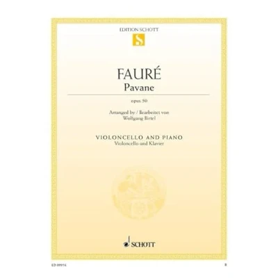 Abbildung von Pavane: op. 50. Violoncello und Klavier.: cello and piano. (Edition Schott Einzelausgabe)