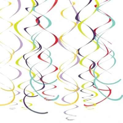 Abbildung von Dekoration Wirbel Regenboog 12 Stücke