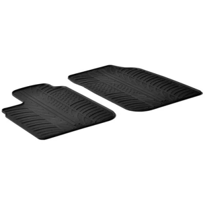 Abbildung von Gledring 0172 Fußmattensatz Gummi vorne 2 schwarz 750mm 550mm DACIA: LOGAN