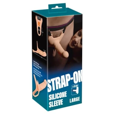 Abbildung von Umschnalldildo „Silicone Strap on“, mit Hodenring