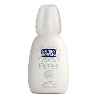 Abbildung von Neutro Roberts, Deo Vapo Delicato, Zero Aluminiumsalze, mit reinem Glycerinöl, Deodorant für Damen und Herren, dermatologisch getestet, 100% recycelter Kunststoff, 75 ml, Gas 48h