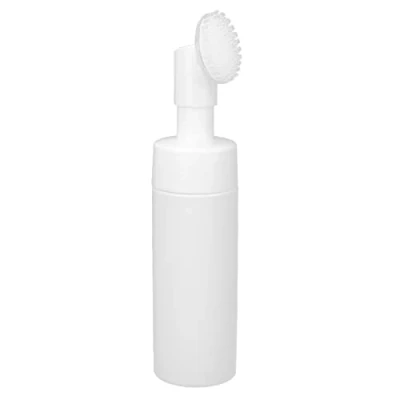 Abbildung von Gesichtsreiniger Schaumflasche, Schaumflasche mit Bürste Silikonbürstenkopf Großer Durchmesser Flaschenmund Spiralflaschenmund für Reinigungsmittelabfüllung(#3)