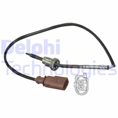 Abbildung von DELPHI TS30077 Sensor, Abgastemperatur SKODA: Fabia 2 Combi, Schrägheck, Roomster, SEAT: Ibiza 4 Sportcoupe