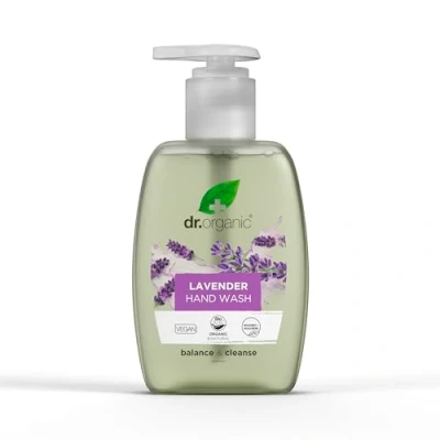 Abbildung von Dr. Organic Lavendel Handwaschmittel, Reinigend, natürlich, vegan, tierversuchsfrei, paraben und SLS frei, recycelt &amp; recycelbar, biologisch, 200ml