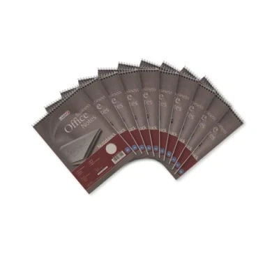 Abbildung von Landré Spiral Notizblock Recycling A5, kariert, 50 Blatt, 60 g/m², perforiert, 10 Stück
