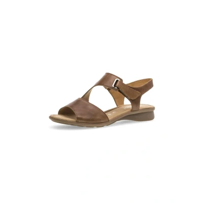 Abbildung von Gabor Damen Riemchensandalen, Frauen Sandalen,offene Schuhe,Strandschuhe,Sandaletten,Sommersandalen,bequem,flach,Peanut,38 EU / 5 UK