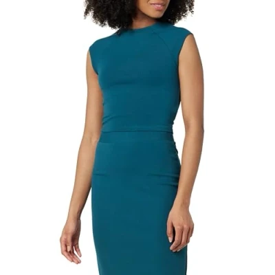 Abbildung von The Drop Eloisa Cap Sleeve Crop Top, Legion Blau, XXL