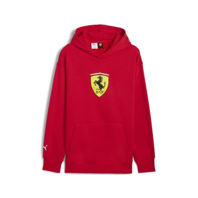 Abbildung von Puma Scuderia Ferrari RACE BIG Shield Kapuzenpullover, Herren, Größe: Medium, Rosso corsa