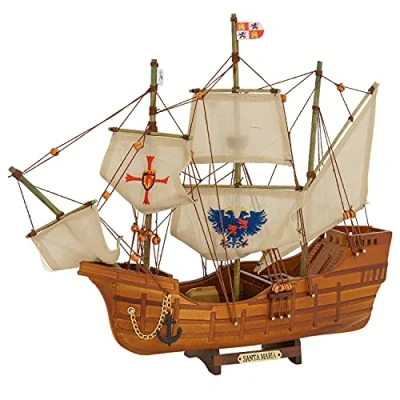 Abbildung von Modellschiff Santa Maria Kolumbus Schiff Segelschiff Antik Stil kein Bausatz