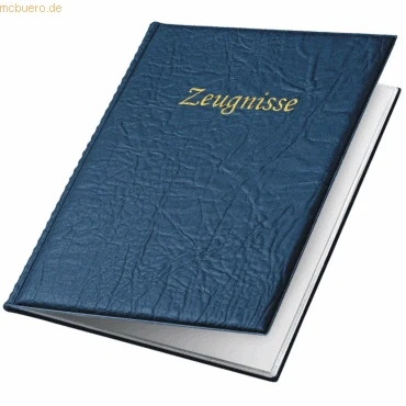 Abbildung von Veloflex Zeugnismappe A4 mit 10 Taschen blau