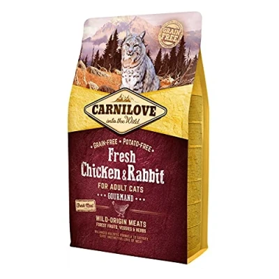 Abbildung von Carnilove Katze Fresh Chicken &amp; Rabbit / Gourmand varianten 2 kg