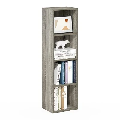 Abbildung von Furinno Pasir 4 stufiges Bücherregal mit offenem Regal, Französische Eiche