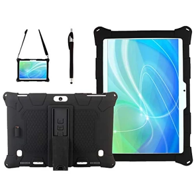 Abbildung von AKNICI Silikon Hülle für TOSCIDO M863/X108/X104/X109,Dragon Touch Notepad K10,ACEPAD A140/A130,LNMBBS N10,Qimaoo 10,Padgene 10,TYD TYD 107/108/109,Haehne 10,1,YOTOPT X109,GOODTEL G3,ZONKO K105,Schwarz
