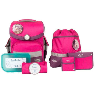 Abbildung von SCHOOL MOOD Schulranzen &quot;Timeless, Luisa (Einhorn)&quot;, retroreflektierende Flächen, mit LED Patchy; aus recyceltem Material