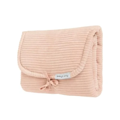 Abbildung von Baby&#039;s Only Wickelunterlage Sense Wickelauflage Ideal für unterwegs Mit praktische Tasche Wickelzubehör Einfach zusammenfalten Cordsamt Peach