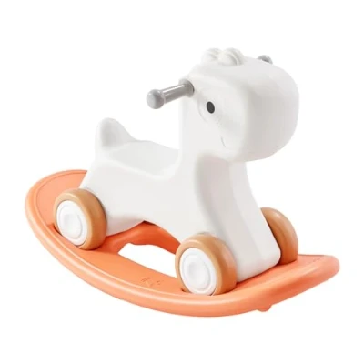 Abbildung von VEVOR 3 in 1 Schaukelpferd für Kleinkinder von 13 Jahren, Baby mit abnehmbarem Balance Board und 4 leichtgängigen Rädern, trägt bis zu 36 kg, HDPE Material, Rutschauto, 40 schwingend,