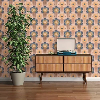 Abbildung von A.S. Création Vliestapete &quot;Retro Chic florale Tapete Mustertapete Retro Blumen&quot;, matt, Vintage für Schlafzimmer Küche Wohnzimmer Floral Design