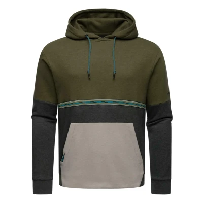 Abbildung von Ragwear Blocky Kapuzenpullover, Herren, Größe: Small, Dark olive