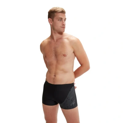 Abbildung von Speedo MENS Medley LOGO Aquashort Badehose Pants, Herren, Größe: 3, Black/usa charcoal