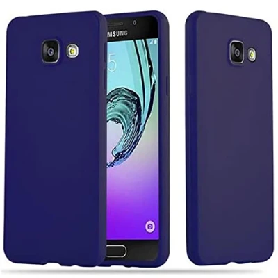 Abbildung von Cadorabo Hülle kompatibel mit Samsung Galaxy A3 2016 Schutzhülle TPU Silikon Case Candy Design Slim Kratzfest Weiche Gummi Rundumschutz für in Blau