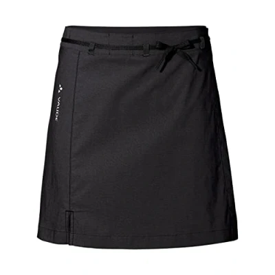 Abbildung von VAUDE Womens Tremalzo Skirt III Rock für den Radsport Damen inkl. Innenhose atmungsaktiver Fahrradrock, Black Uni, 42