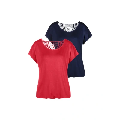 Abbildung von Lascana 2 PACK Bluse, Damen, Größe: 48/50, Rot