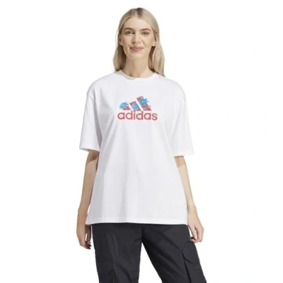 Abbildung von adidas Sportswear Tshirt print, Damen, Größe: Large, White