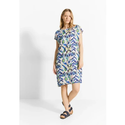 Abbildung von Cecil Sommer Print Freizeitkleid, Damen, Größe: Large, Weiß