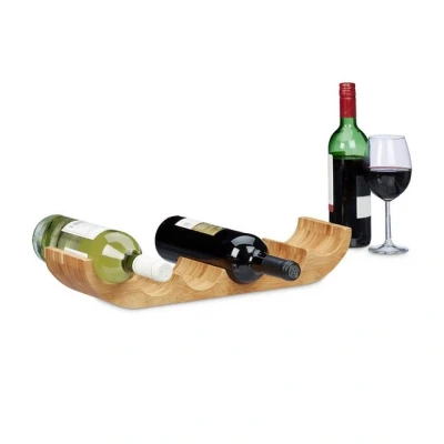 Abbildung von relaxdays Weinregal Bambus 6 Flaschen