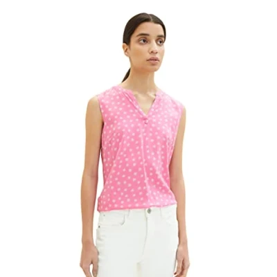 Abbildung von TOM TAILOR Damen 1037428 Bluse, 32706 Pink Dandelion Design, 34