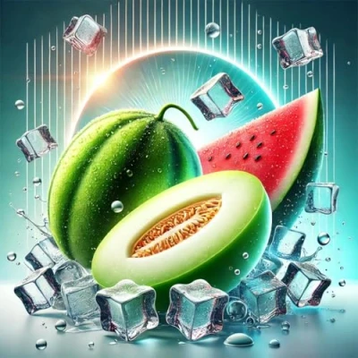 Abbildung von Melon Frost Honigmelone Wassermelone Ice Aroma Konzentrat Vegan Sasami 10ml