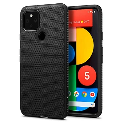 Abbildung von Spigen Liquid Air Hülle Kompatibel mit Google Pixel 5 Schwarz