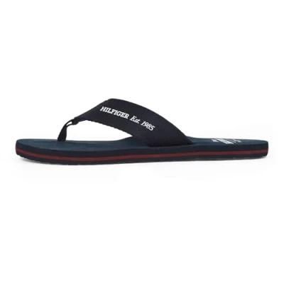 Abbildung von Tommy HILFIGER 85 BEACH SANDAL Zehentrenner, Sommermode, Dianette, Sommerschuh mit Logoschriftzug