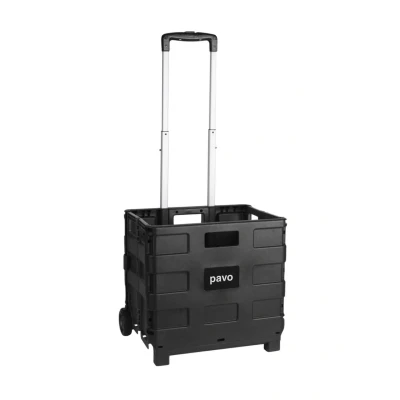 Abbildung von Pavo Premium Klappbarer Transport Trolley bis 35 kg, 420 * 405 380mm schwarz, 8046126