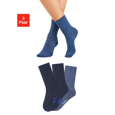 Abbildung von Bench 3 PACK Socken, Damen, Größe: 35, Marine jeans
