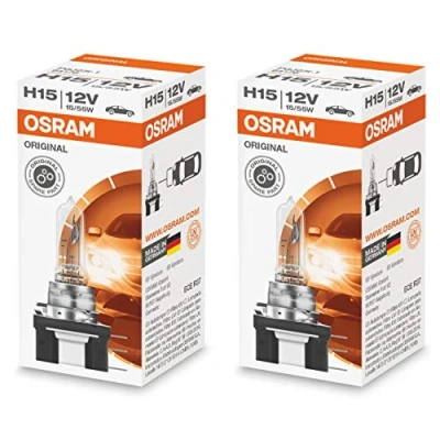 Abbildung von LED Premium, 2 x Halogenlampen H15 OSRAM © 64176 15/55 W PGJ23t 1 Original Line