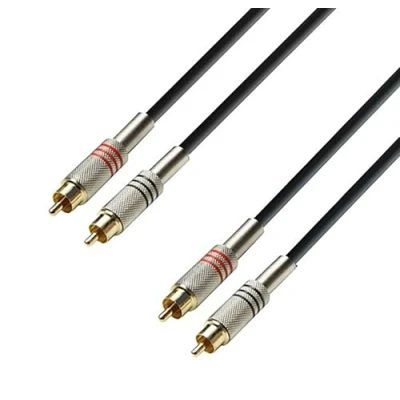 Abbildung von Adam Hall Cables 3 STAR TCC 0100 Twin Kabel 2 x Cinch auf 1 m